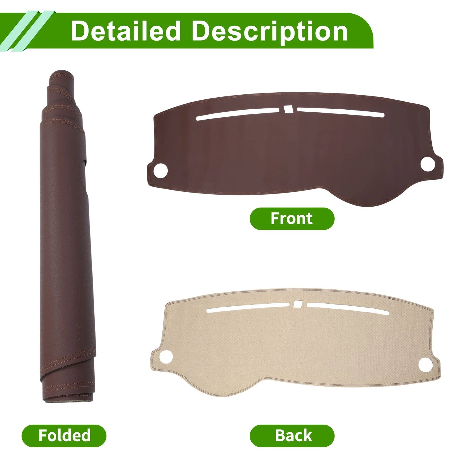 Dashboard Cover Mat for Kia Stonic YB (2017–2023) - Brown