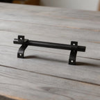 Barn Door Handle for Sliding Door (Carbon Steel, Black Finish)