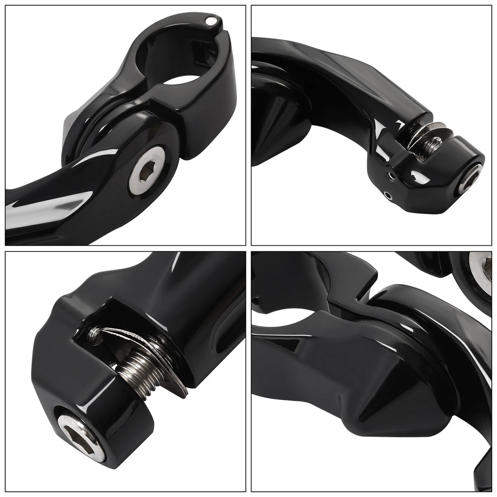 1-1/4" Short Angled Footpeg Pegs for Harley (Fit Engine Guard)