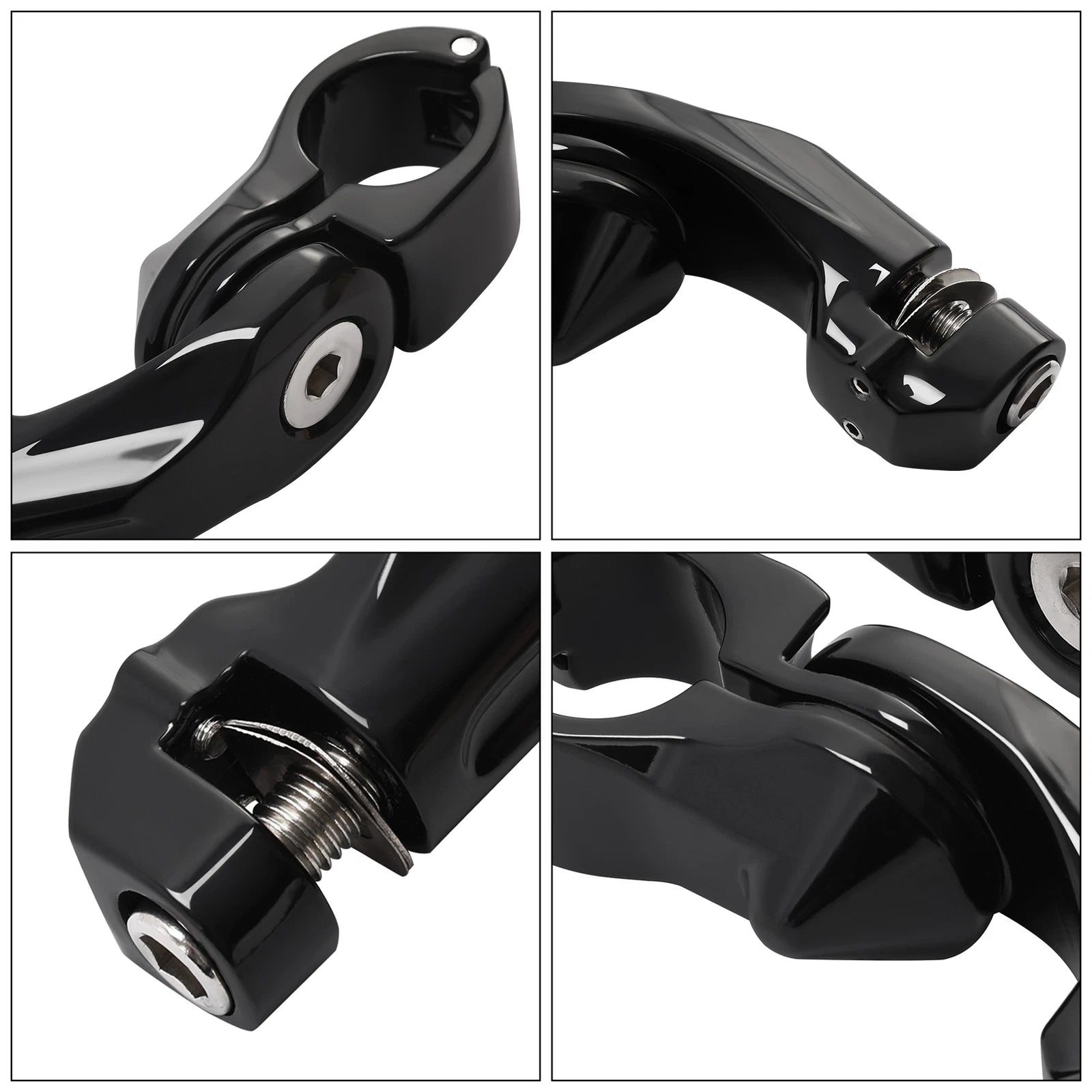1-1/4" Short Angled Footpeg Pegs for Harley (Fit Engine Guard)