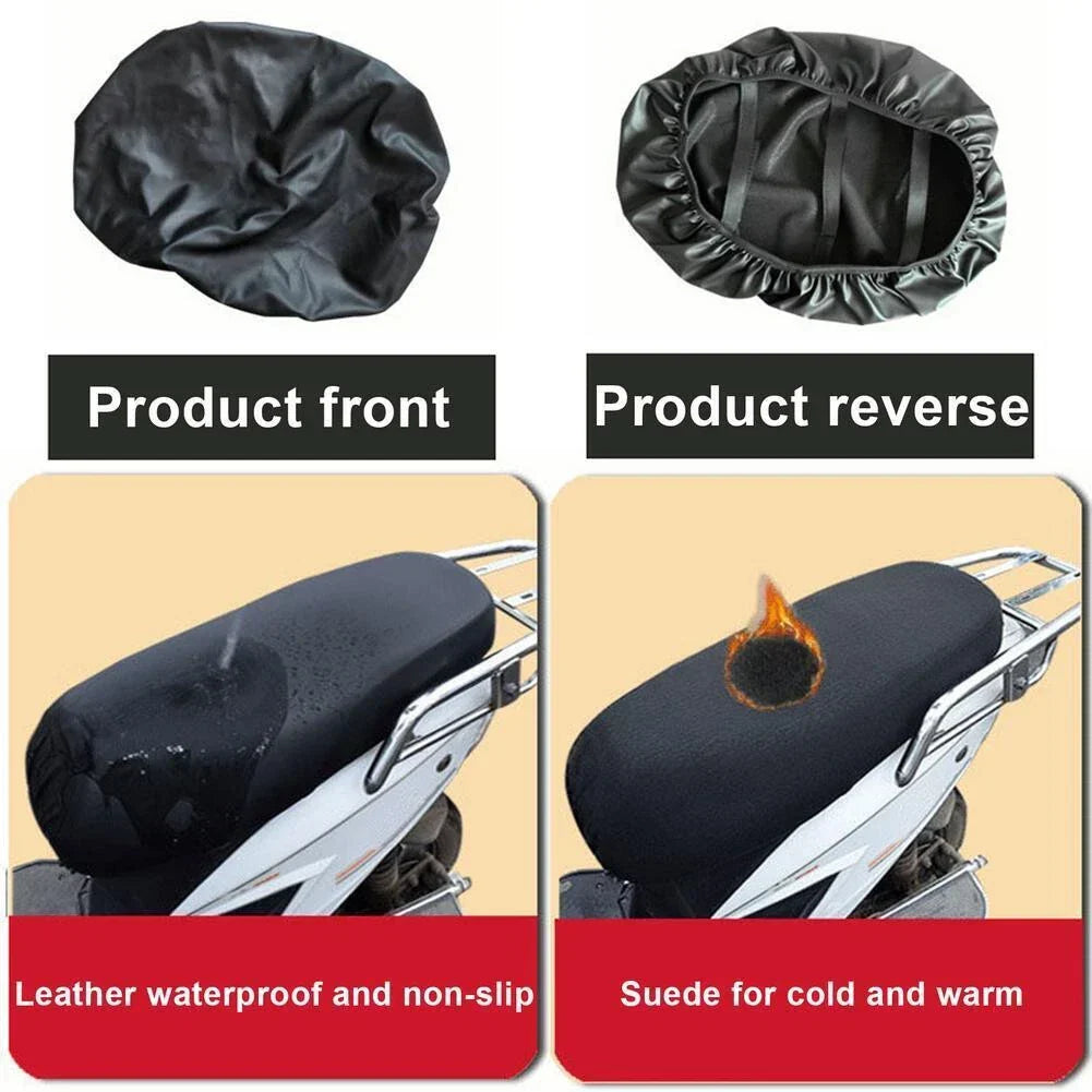 Scooter Cushion Seat Cover Waterproof Black Leather for Scooter