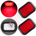 2X 5''x3'' Red Rectangle LED Stop/Turn/Tail Light Kits for Trucks