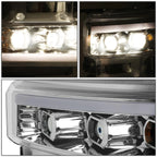LED DRL Quad Projector Headlight Lamps for Silverado 1500 (2019–2021)