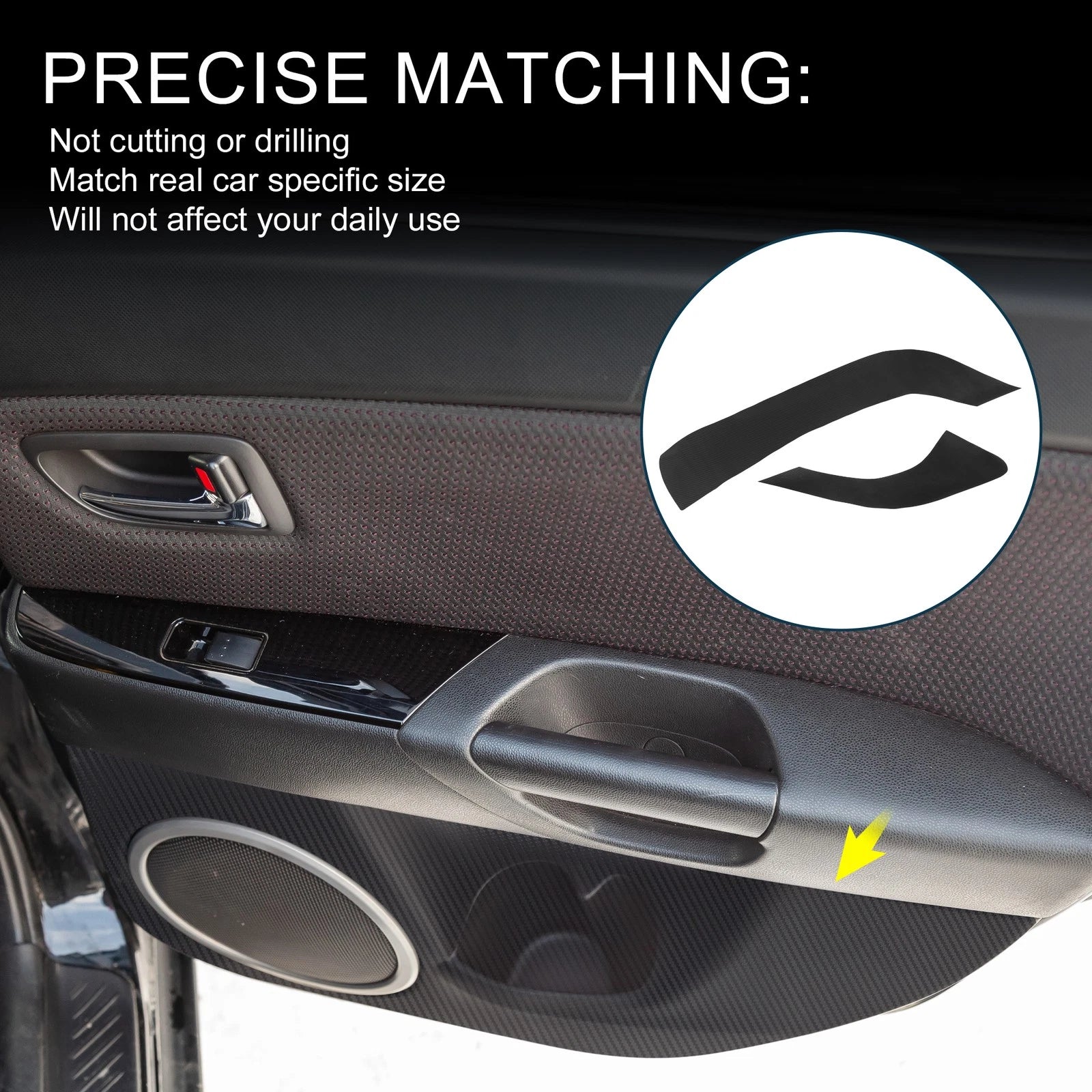 Set of 1 Door Kick Guard for Mazda CX-30 (2020–2023) Black