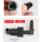 Fuel Quick Connect Fitting Set of 3 for 6mm Nylon Tube 8mm Rubber Hose