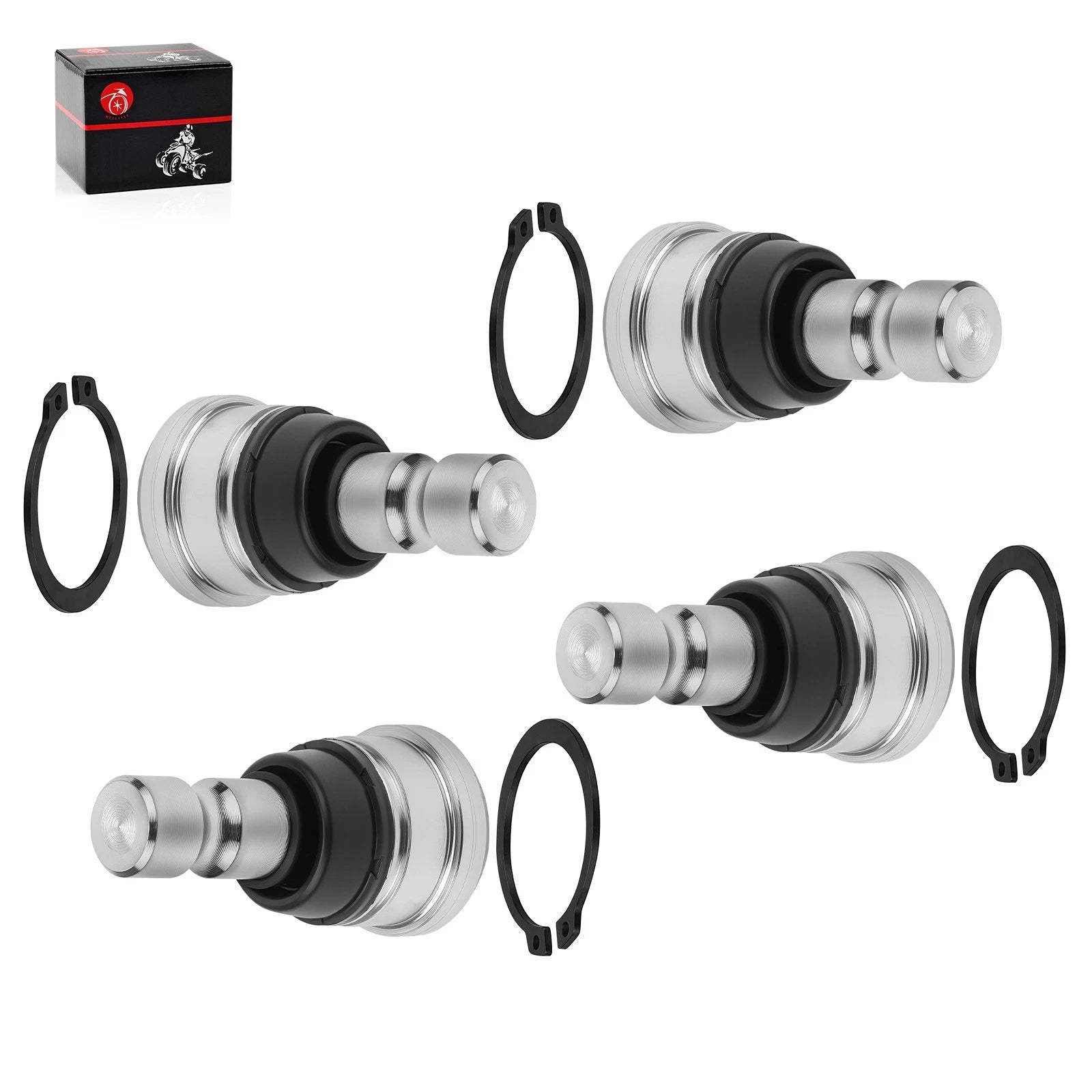 Set of 4 Upper Lower Ball Joints for Polaris Ranger Crew XP 900 (2017–2019)