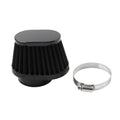 2X 55MM 2.17" Motorcycle Oval Air Intake Filter Cleaner Pod Black