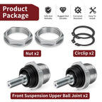 2 Upper Ball Joints w/ Nut Circlip for Can-Am Outlander 330 400 500 (2005–2014)