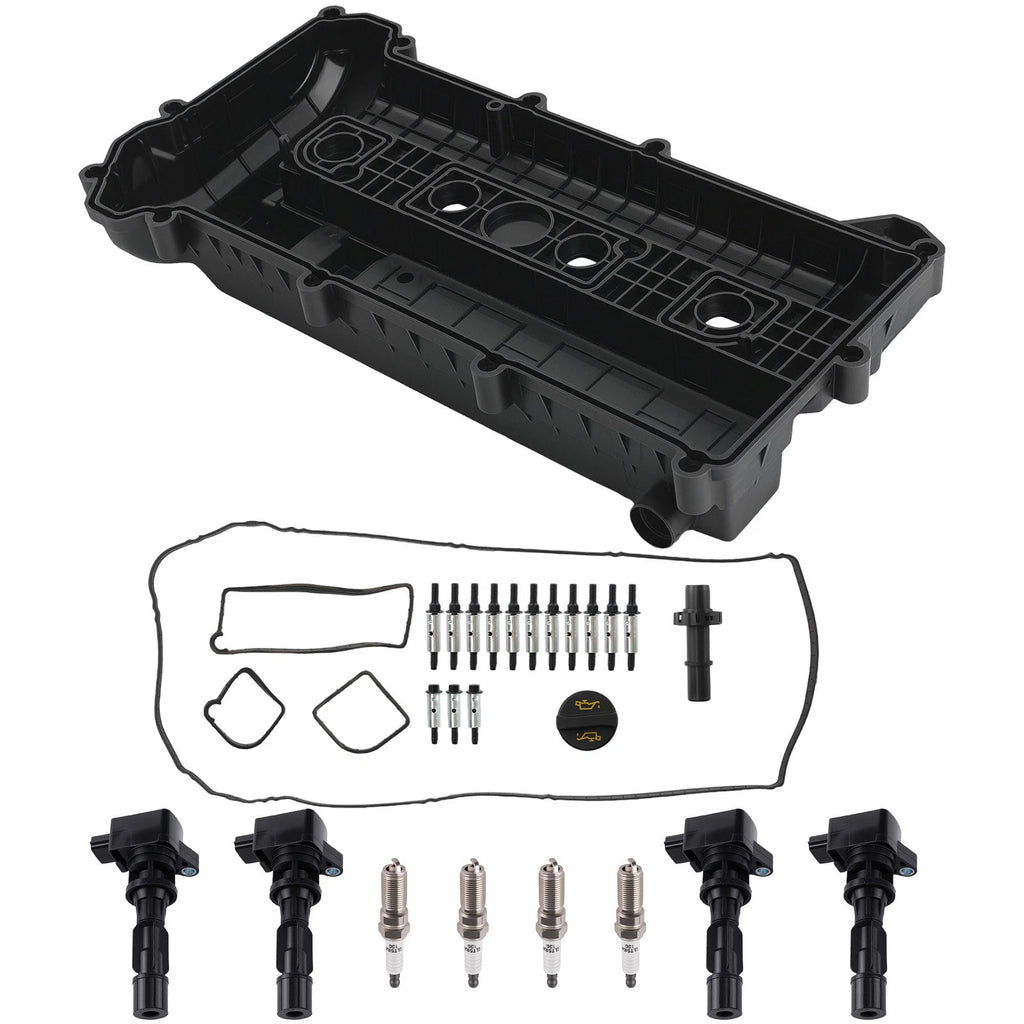 Set of 4 Ignition Coils + Valve Cover Gasket Bolts for Mazda 5 (2006–2010)