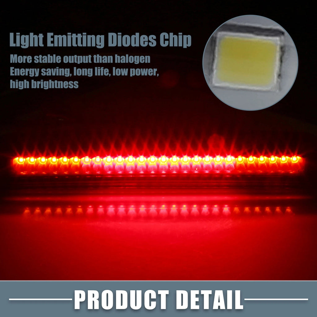 High Mount Stop Light for Nissan (26590-EA800) Chrome Tone Housing Red Lens
