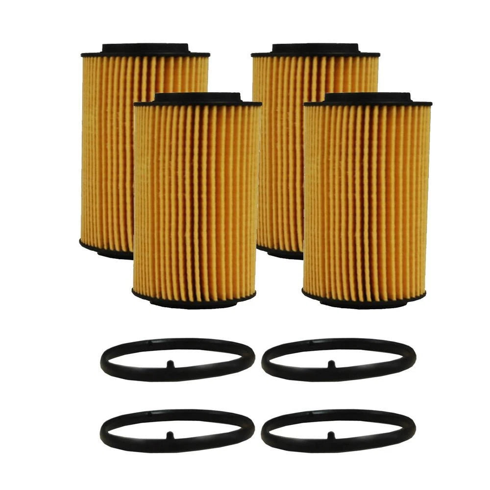 Set of 4 Wix 57187 Engine Oil Filters for (Metal Free)