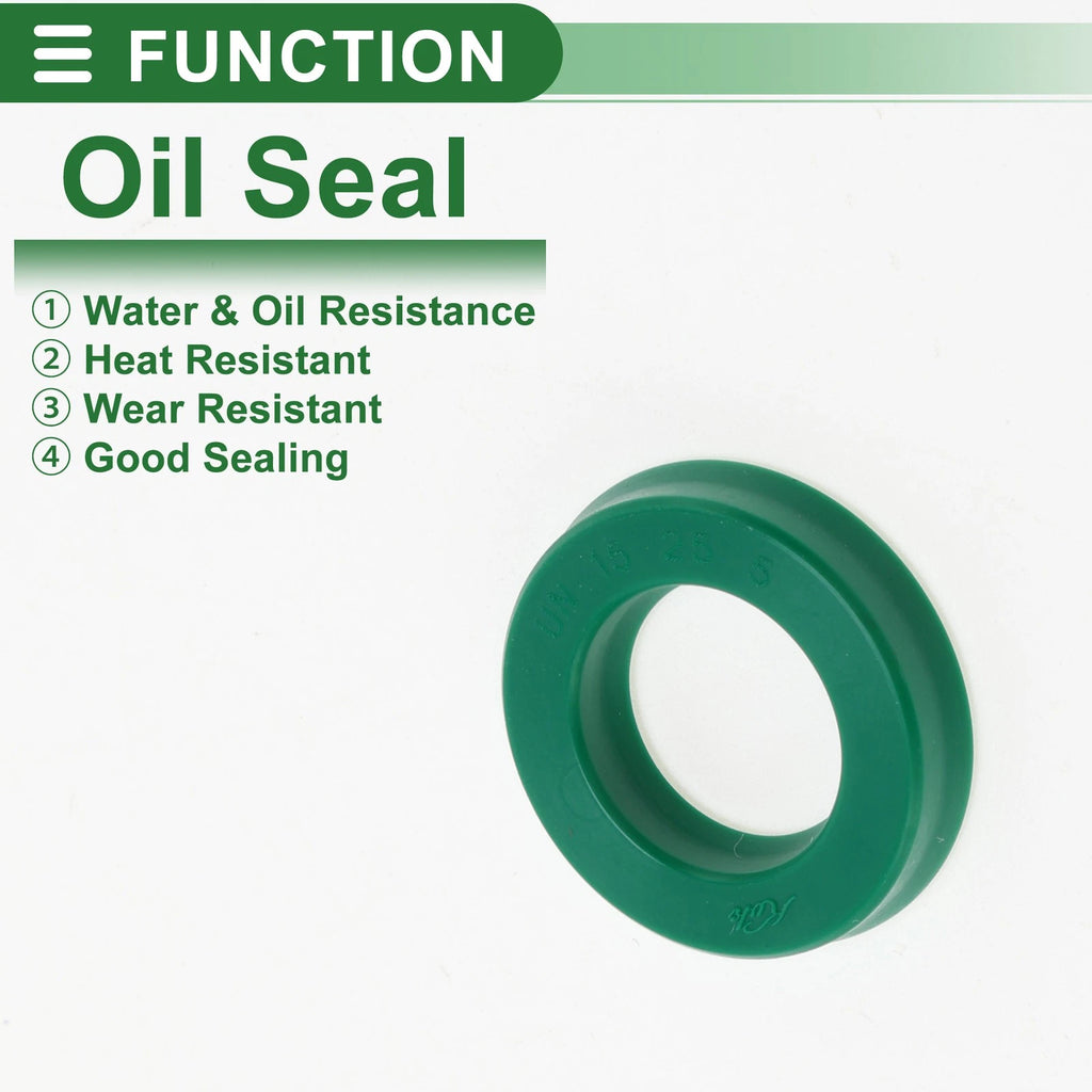 Set of 5 Oil Seal Ring 15x25x5mm for Rotary Shaft (High Pressure)