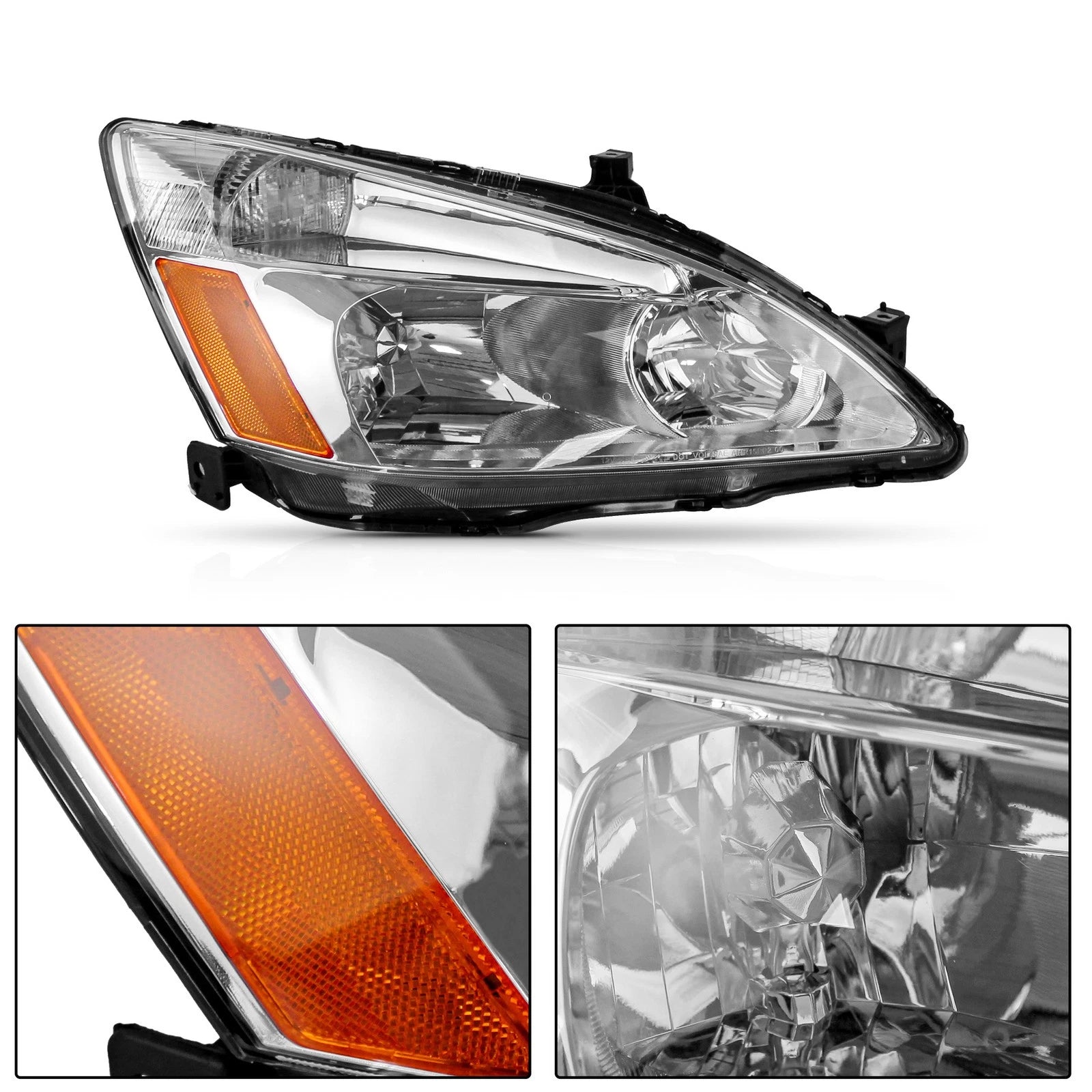 Headlights for Honda Accord (2003–2007) Pair Chrome Housing