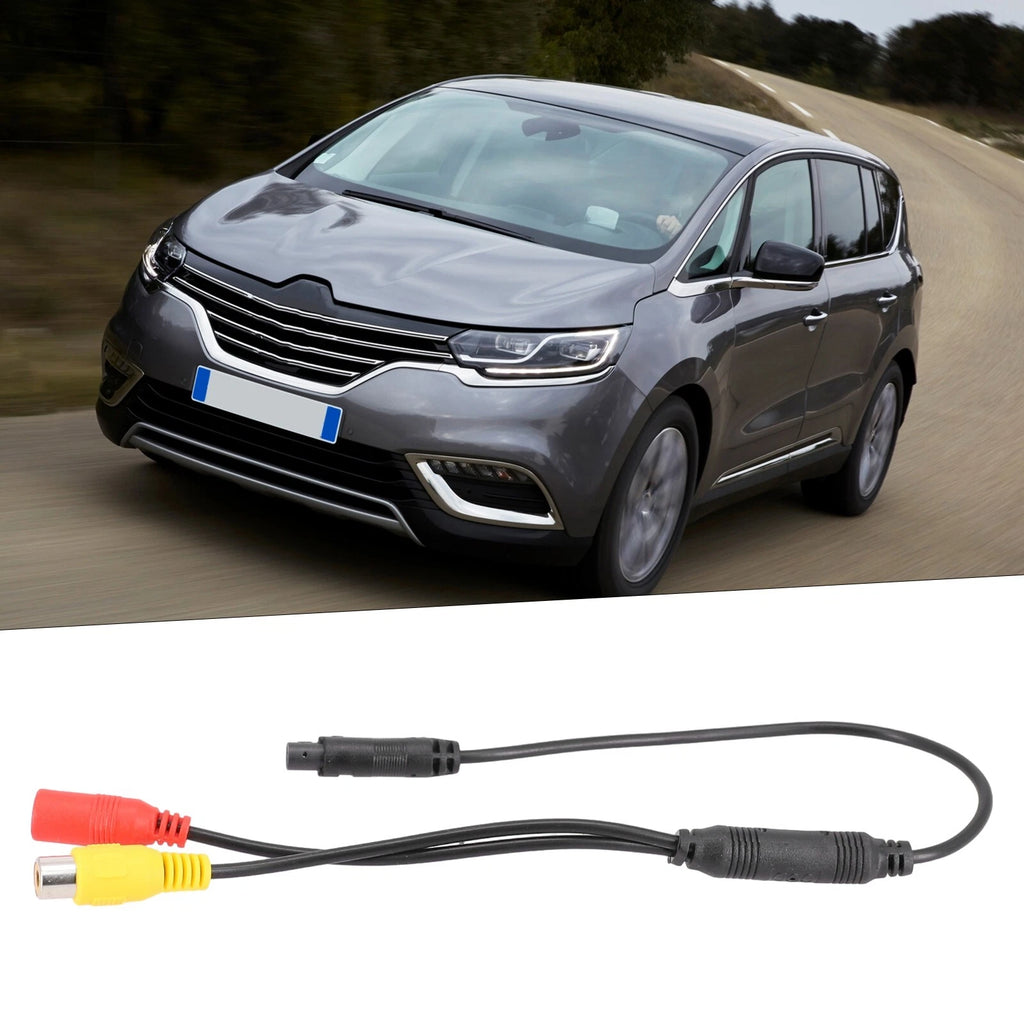 4-Pin Male to RCA Female Backup Reverse Camera Connector for Cars