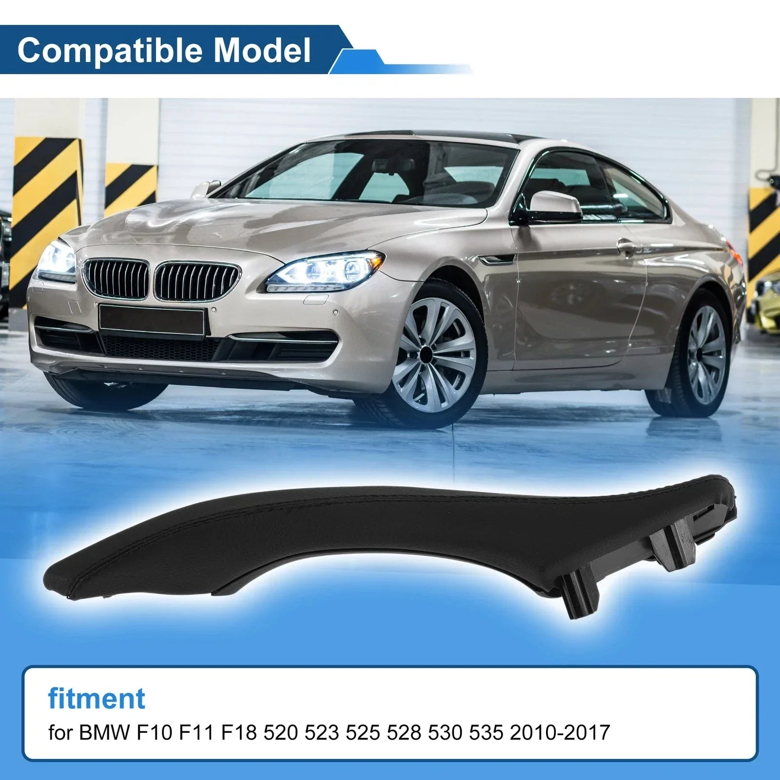 Inner Door Panel Handle for BMW F10 F11 F18 Black (2010 - 2017)