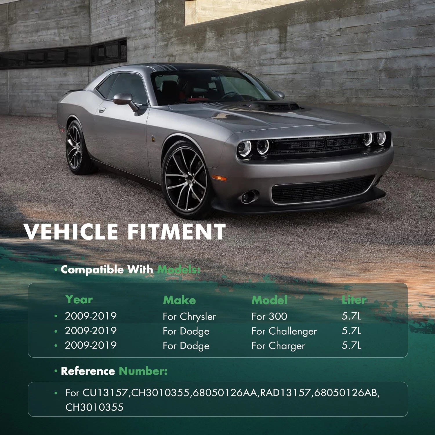 Radiator for Chrysler 300 Dodge Charger Challenger (2009–2019)