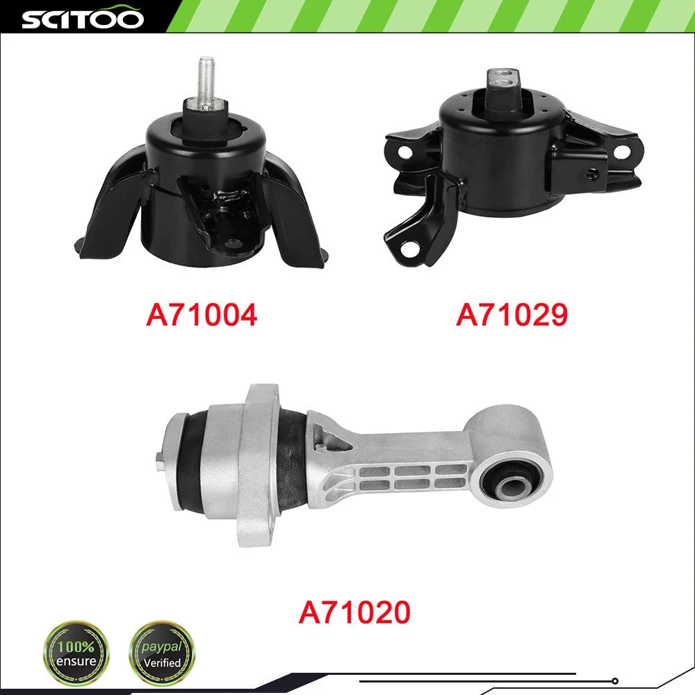 Set of 2 Engine Motor & Trans Mounts for Hyundai Veloster 1.6L (2012–2017) A71004 A71029