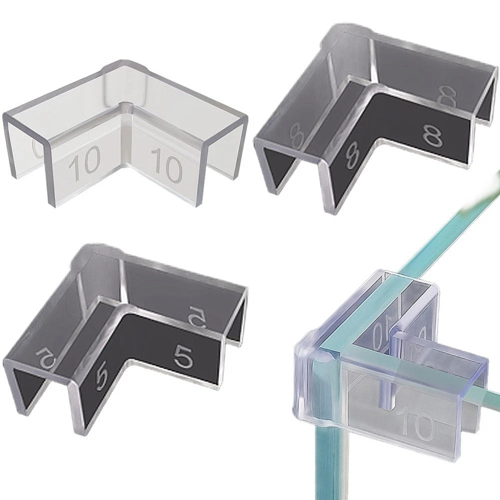 Set of 4 PVC Fish Tank Corner Protectors Anti Scratch Transparent Cover