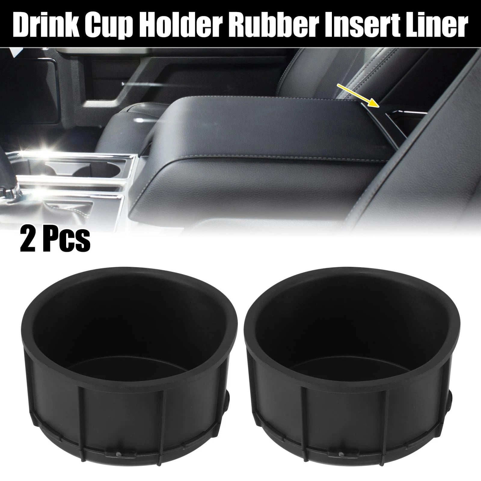 2X Rear Console Drink Cup Holder for Ford F-150 (2009–2014) 2L7Z7813562AAA