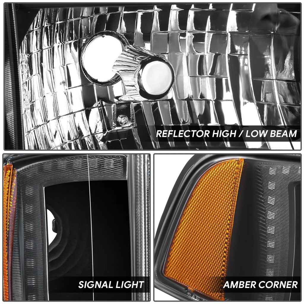 RGB LED Light Bar Headlight Assembly for Dodge Ram 1500-3500 (1994–2002)