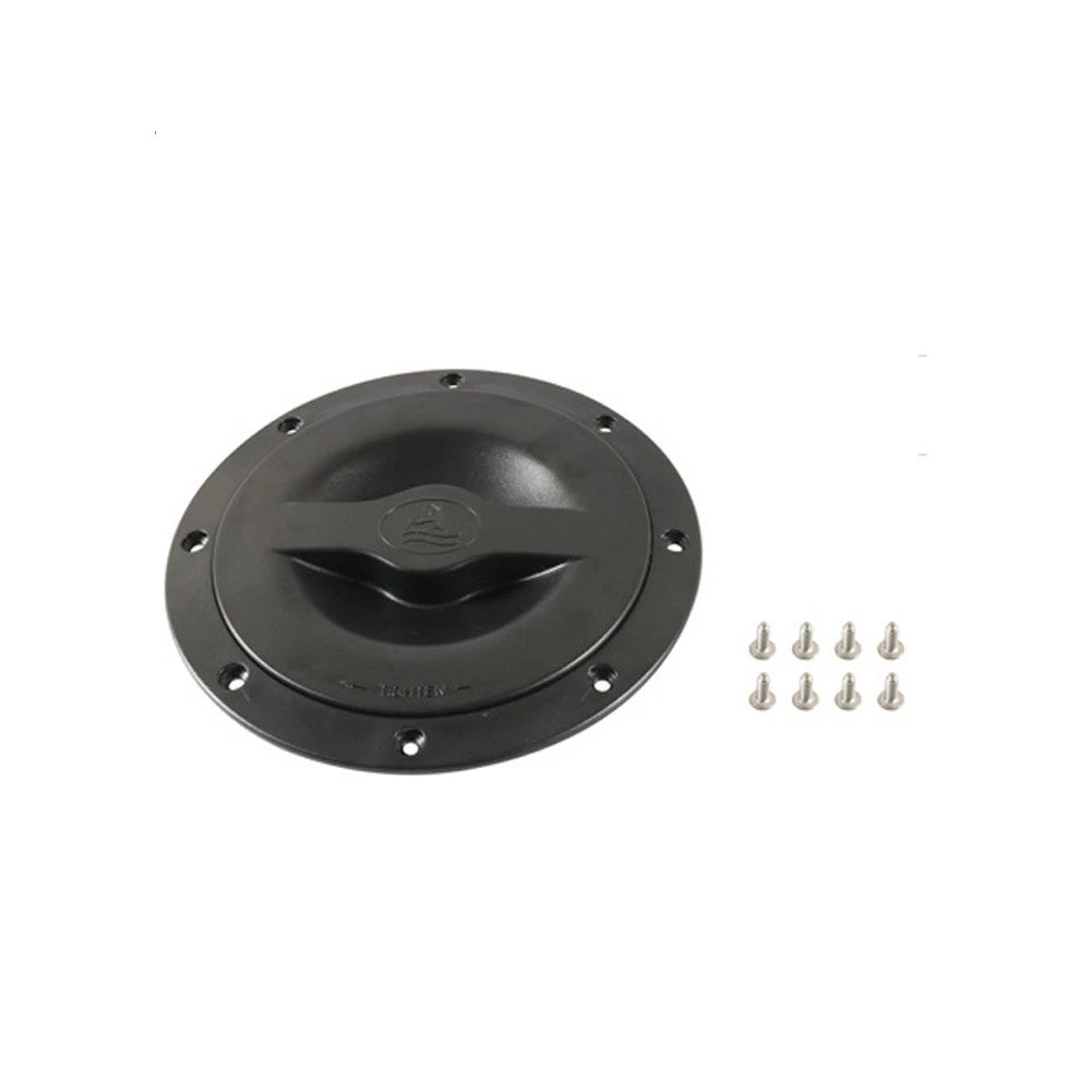 Deck Hatch Plate Kit 6" Black with Storage Bag for Boat Accessories