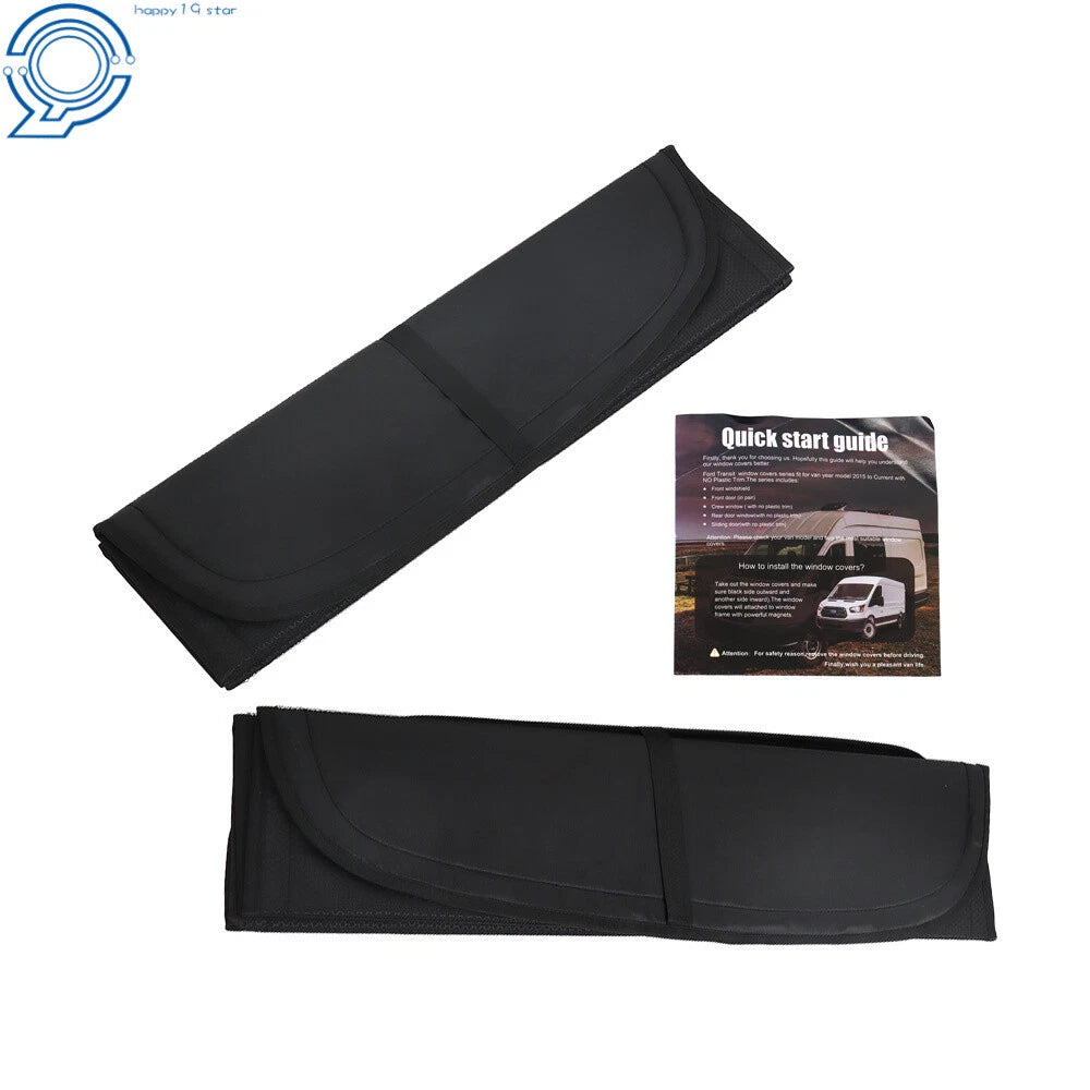 Set of 4 UV Protection Rear Door Window Covers for Ford (2015–2023)