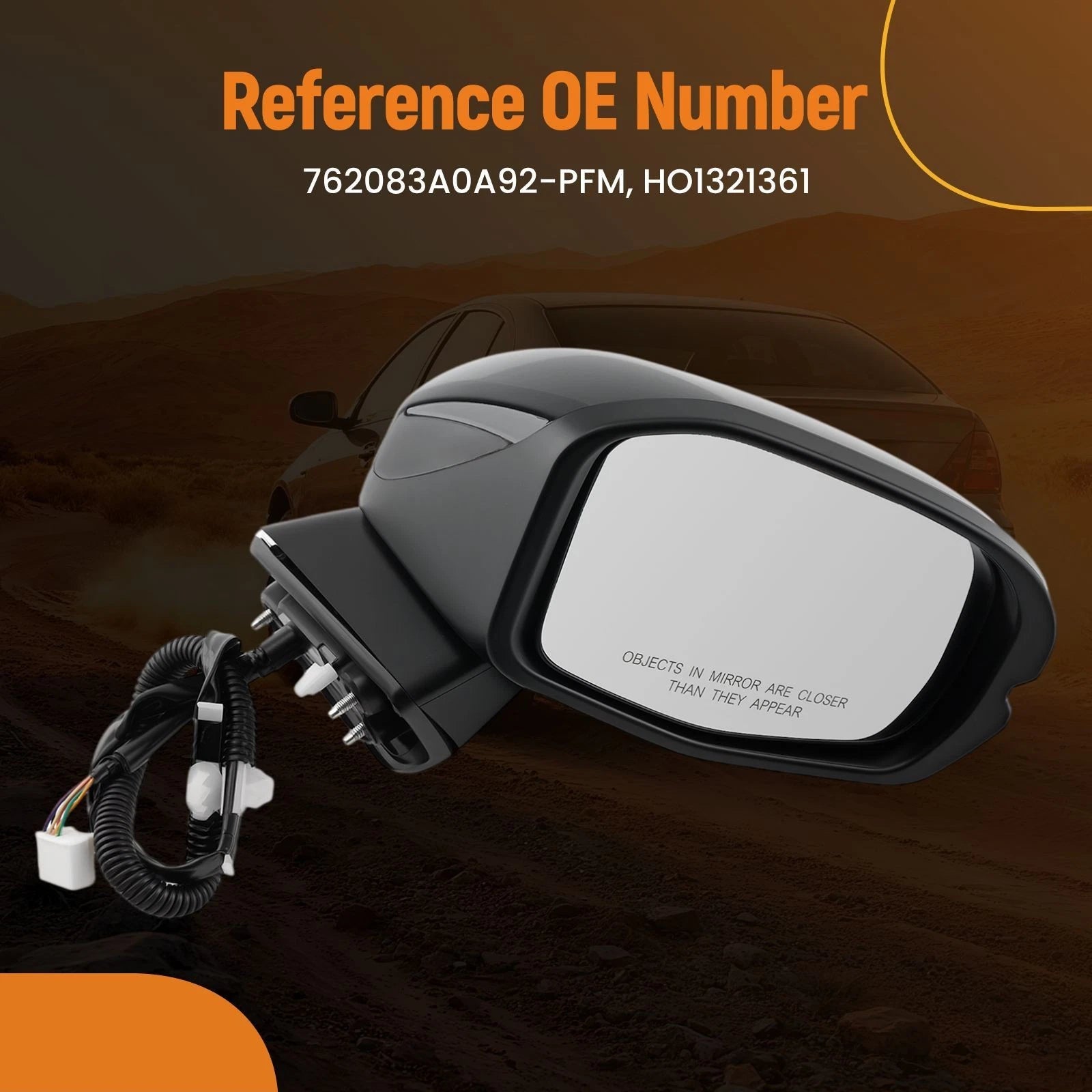 Power Side View Mirror Right for Honda CR-V Hybrid (2023–2025) HO1321361