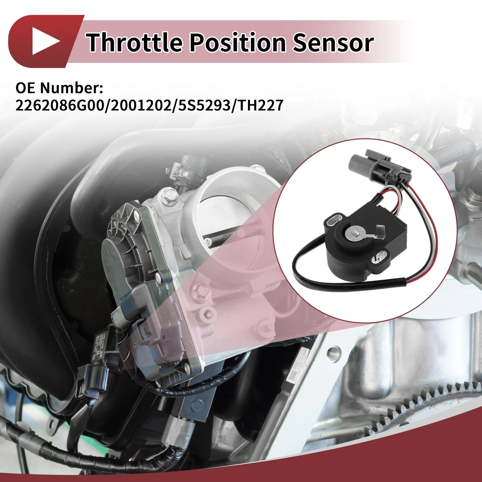 Throttle Position Sensor for Nissan D21 Pickup (1990–1994) No.2262086G00