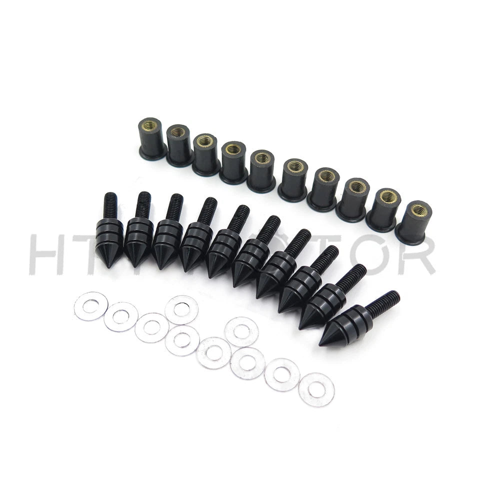 10X Windshield Bolts Screw Kit for Honda Suzuki Yamaha Kawasaki (All Years)