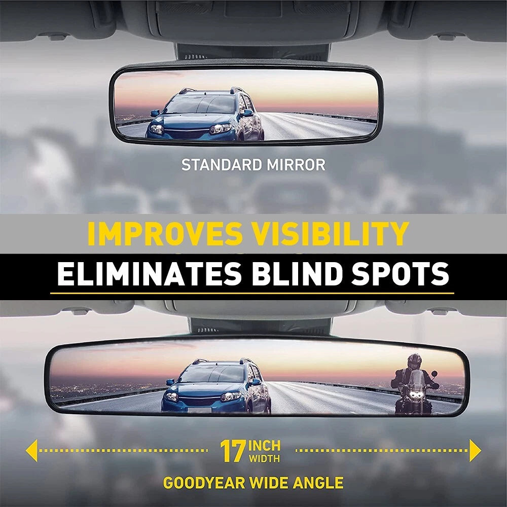 17-Inch Wide Angle Convex Rear View Mirror for Car Truck SUV