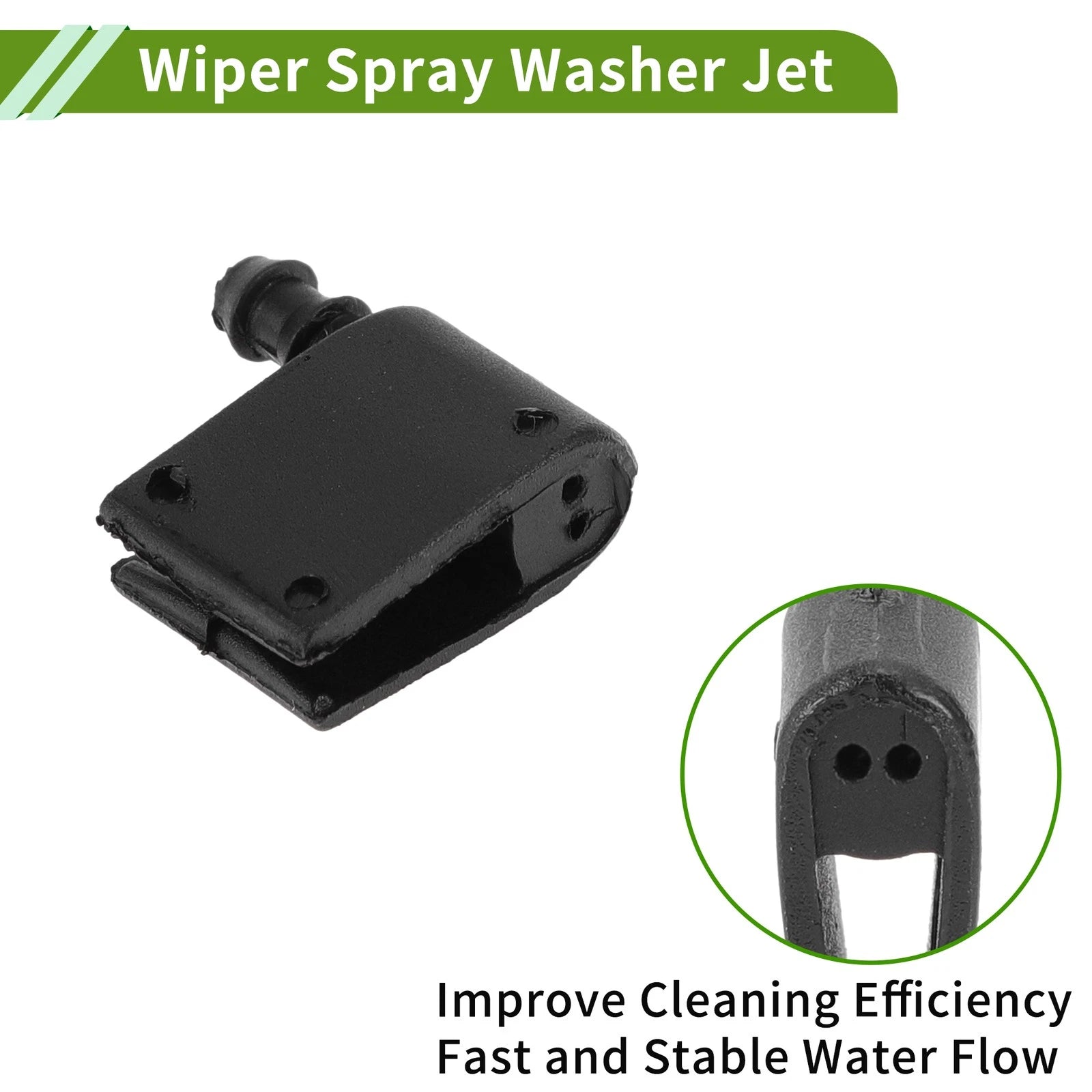 Windshield Washer Nozzle Set with Hose Connector for Mercedes-Benz (No. 2E1955985)