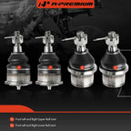 Set of 4 Front Lower & Upper Ball Joints for Chevrolet Express 2500
