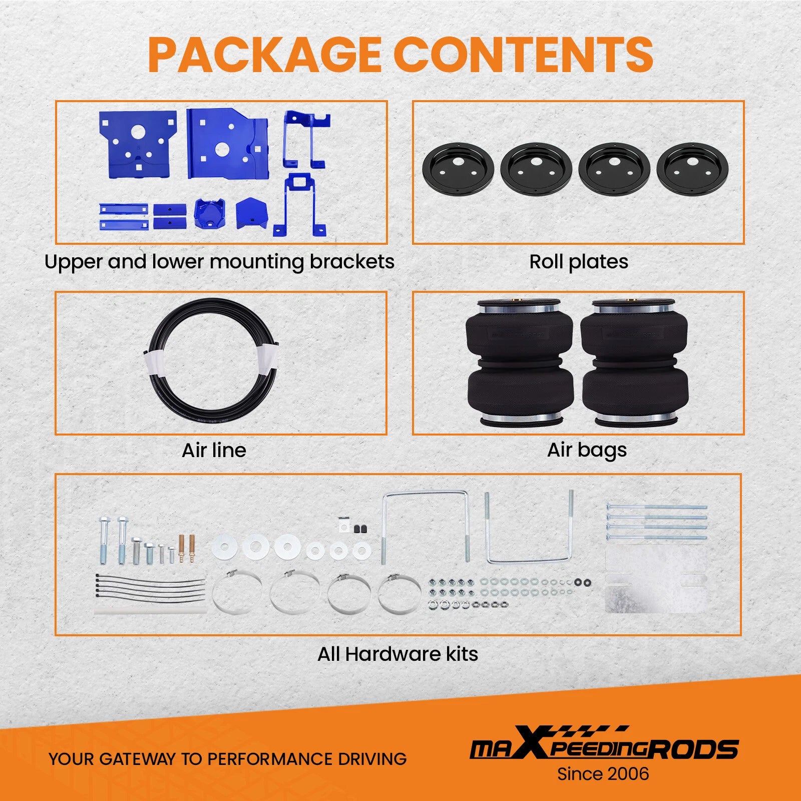 Air Helper Spring Bag Leveling Kit for Ford F250 F350 F450 Super Duty (2010–2014)