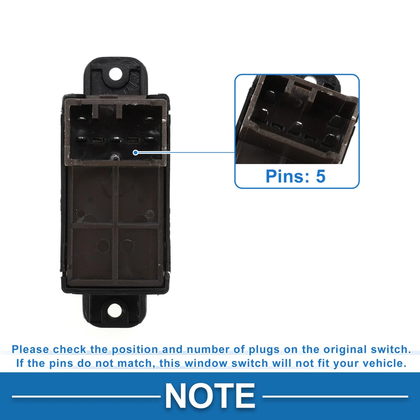 Power Window Switch Set of 2 for Hyundai Accent (2005–2007) No. 935801