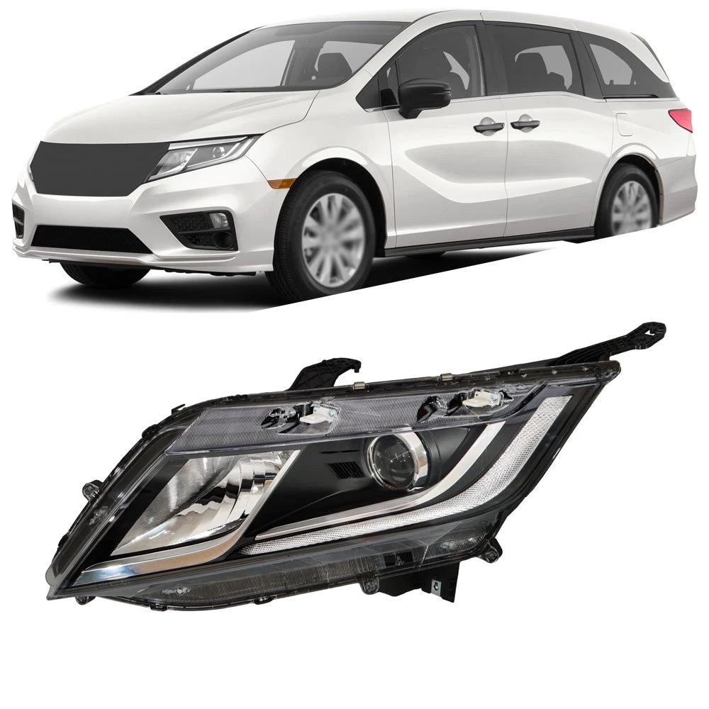 Headlight for Honda Odyssey (2018â2020) Projector Halogen Clear Lens
