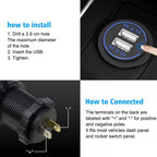 Cigarette Lighter Socket USB Charger for Car (Waterproof)