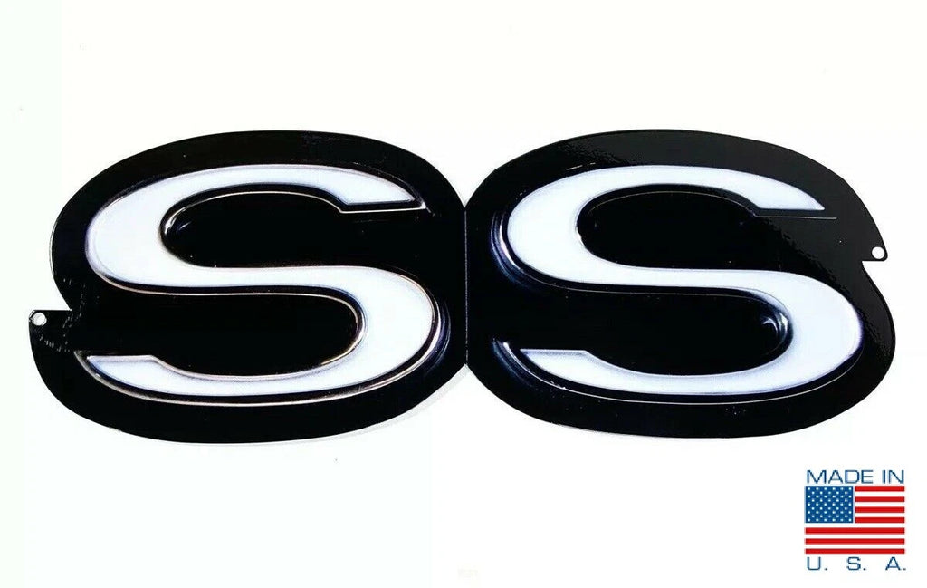 Chevrolet Super Sport SS Script Logo Metal Emblem Sign for 1960–1969 Camaro