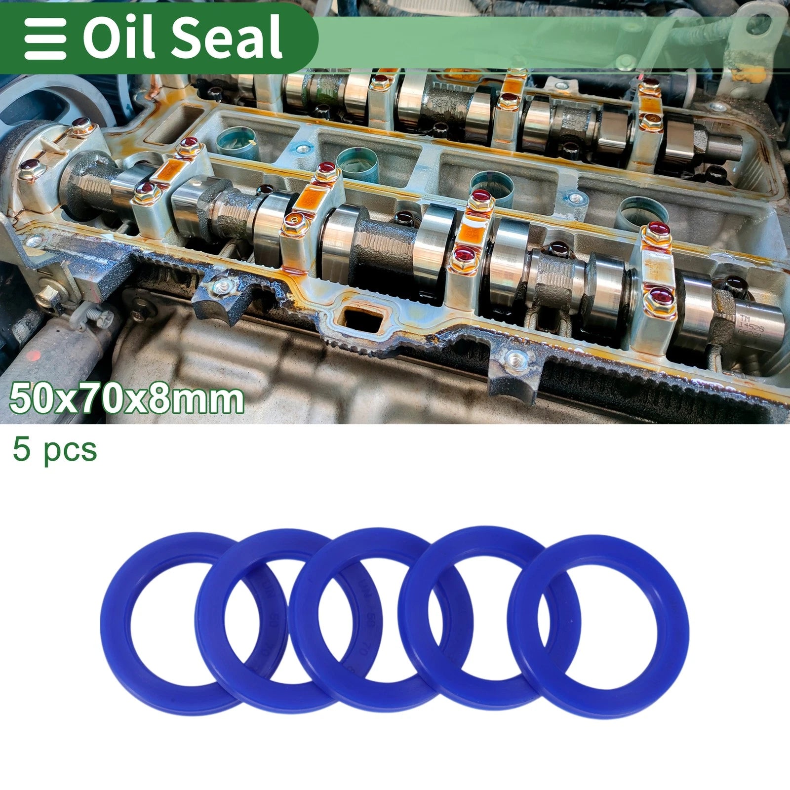 Set of 5 Oil Seal Rotary Shaft Seal 50x70x8mm for Various Models