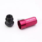 20 PCS M12X1.25 Pink Aluminum Lug Nuts with Caps for JDM Vehicles