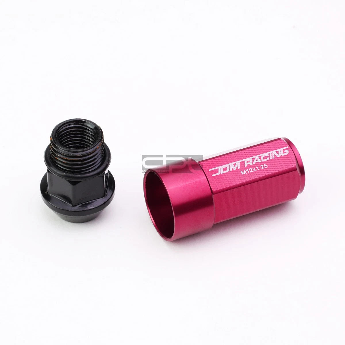 20 PCS M12X1.25 Pink Aluminum Lug Nuts with Caps for JDM Vehicles