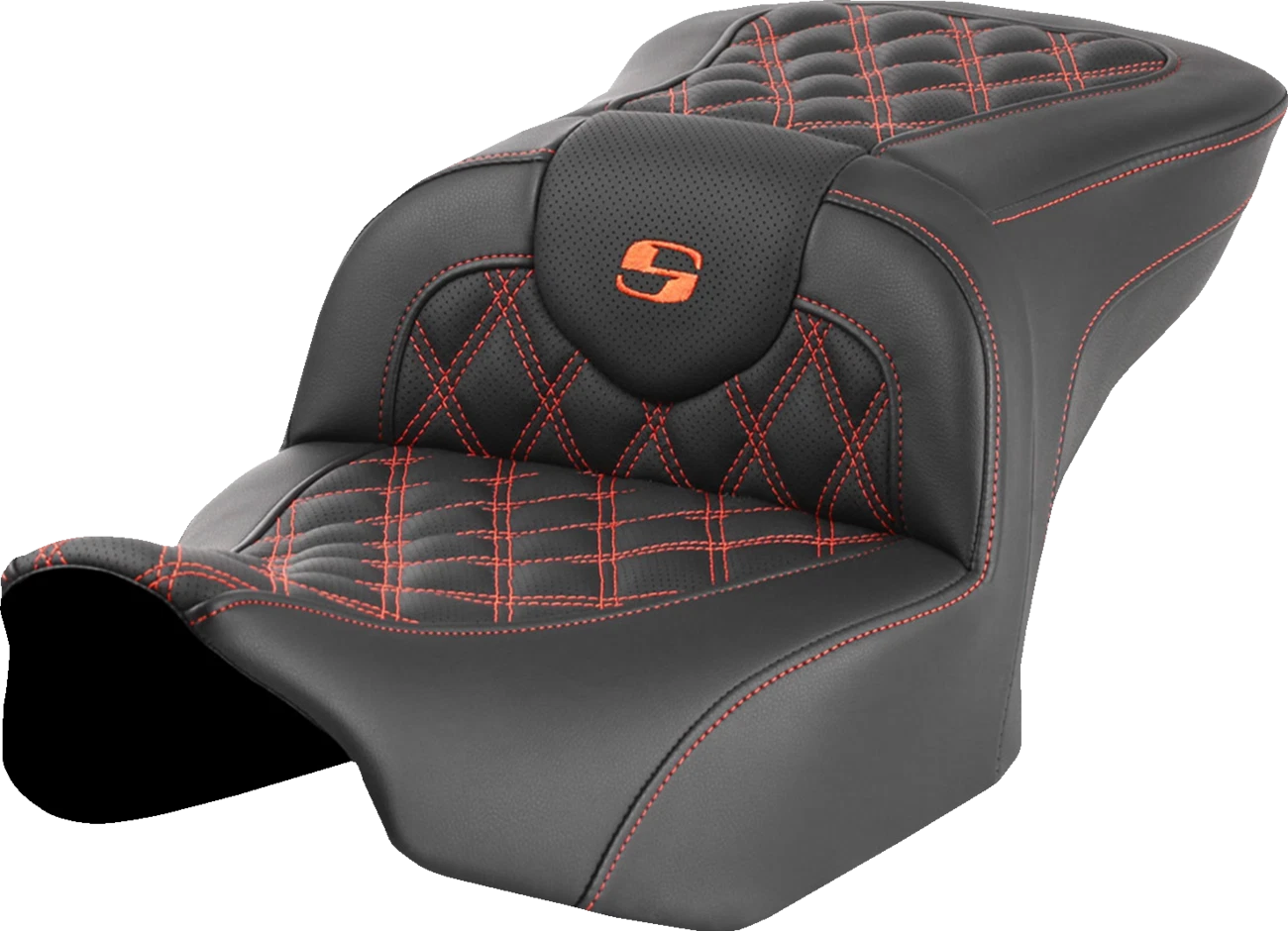 SADDLEMEN Roadsofa Seat for Harley FLTR/FLHX (without Backrest, Orange)