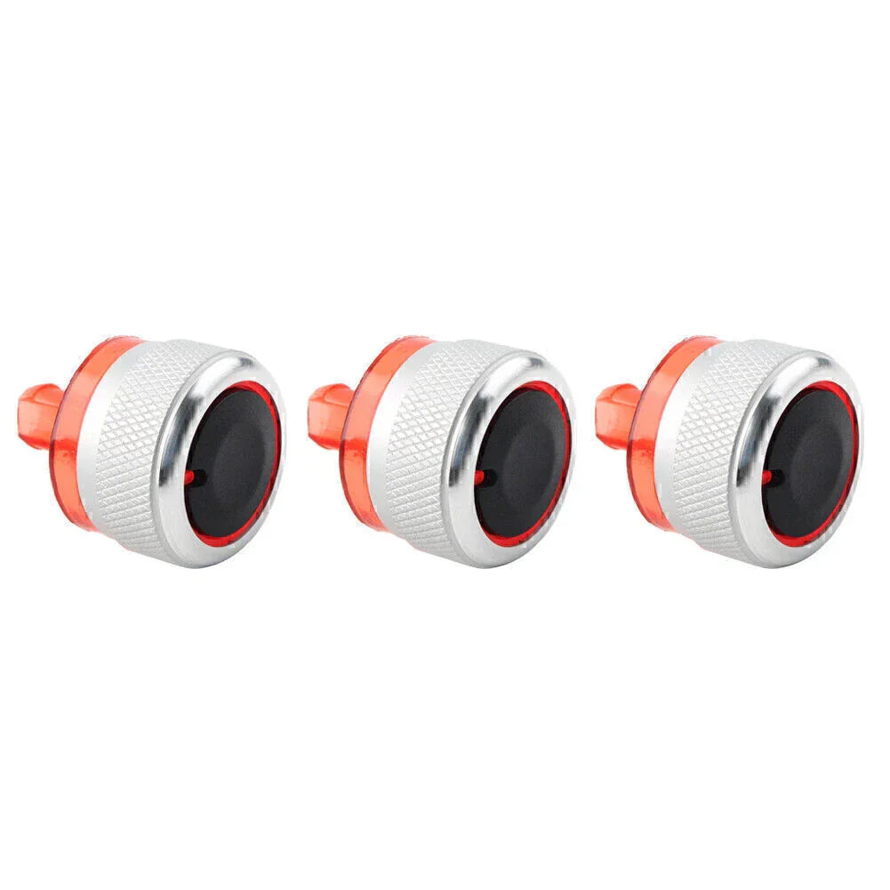3 x ABS Switch Knob Heater Buttons A/C Covers for Peugeot 206 207 C2 (2000-2015)