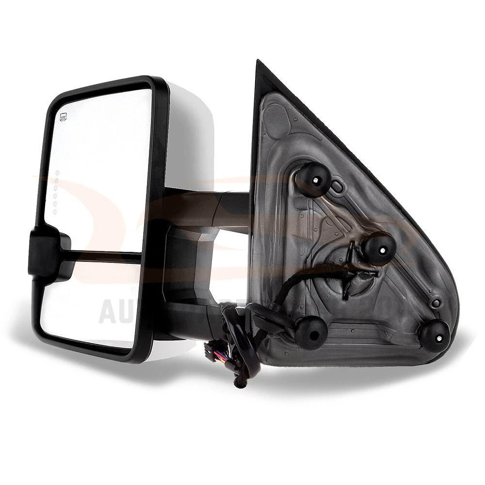 Pair of Power Signal Heated Chrome Tow Mirrors for Silverado GMC Sierra (2014–2018)