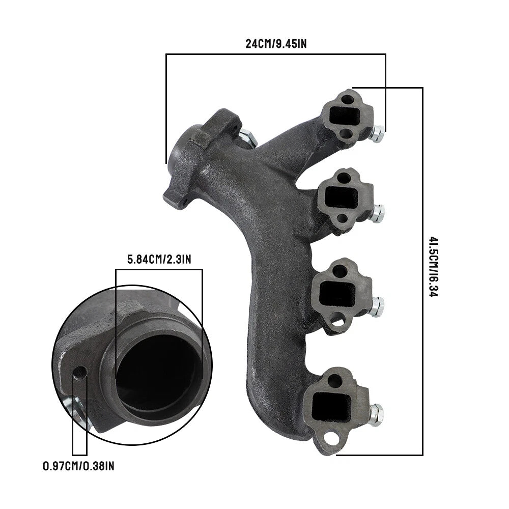 Exhaust Manifold with Gasket Kit for Ford F-250 F-350 (1988–1997)