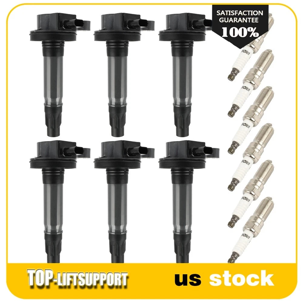 Set of 6 Ignition Coils and 6 Spark Plugs for Ford Flex 3.5L (2016–2019)