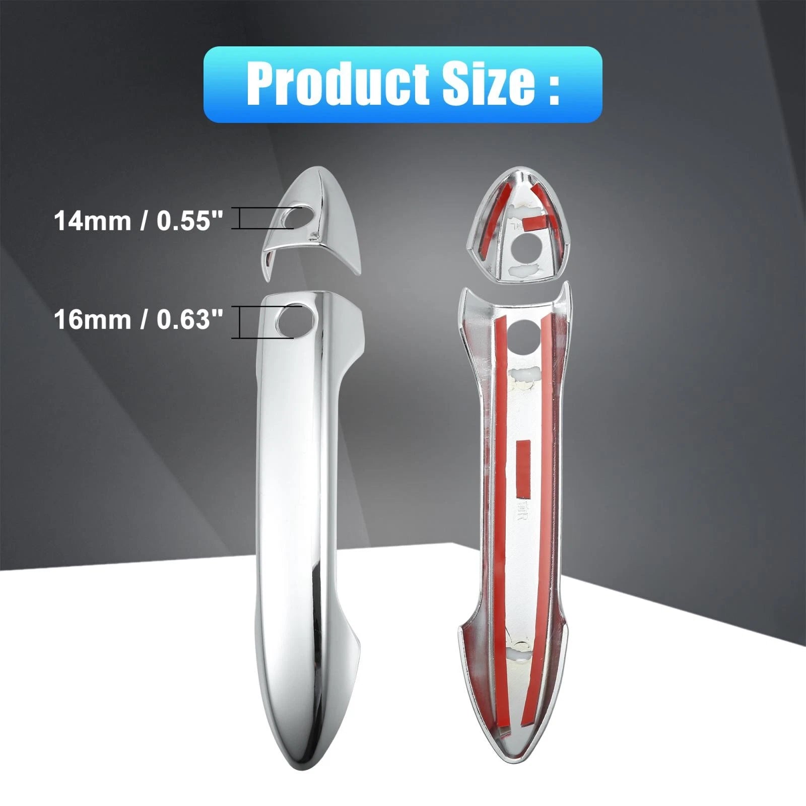 Set of 4 Car Door Handle Cover Trims for Honda Accord  - Silver Tone