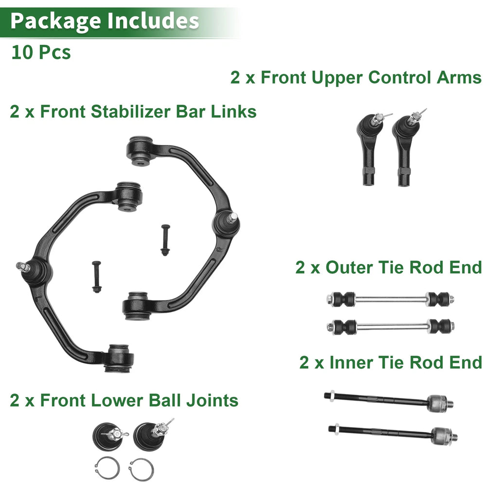 Set of 10 Front Upper Control Arms for Ford Ranger (1998–2011) No.K80052/K80054