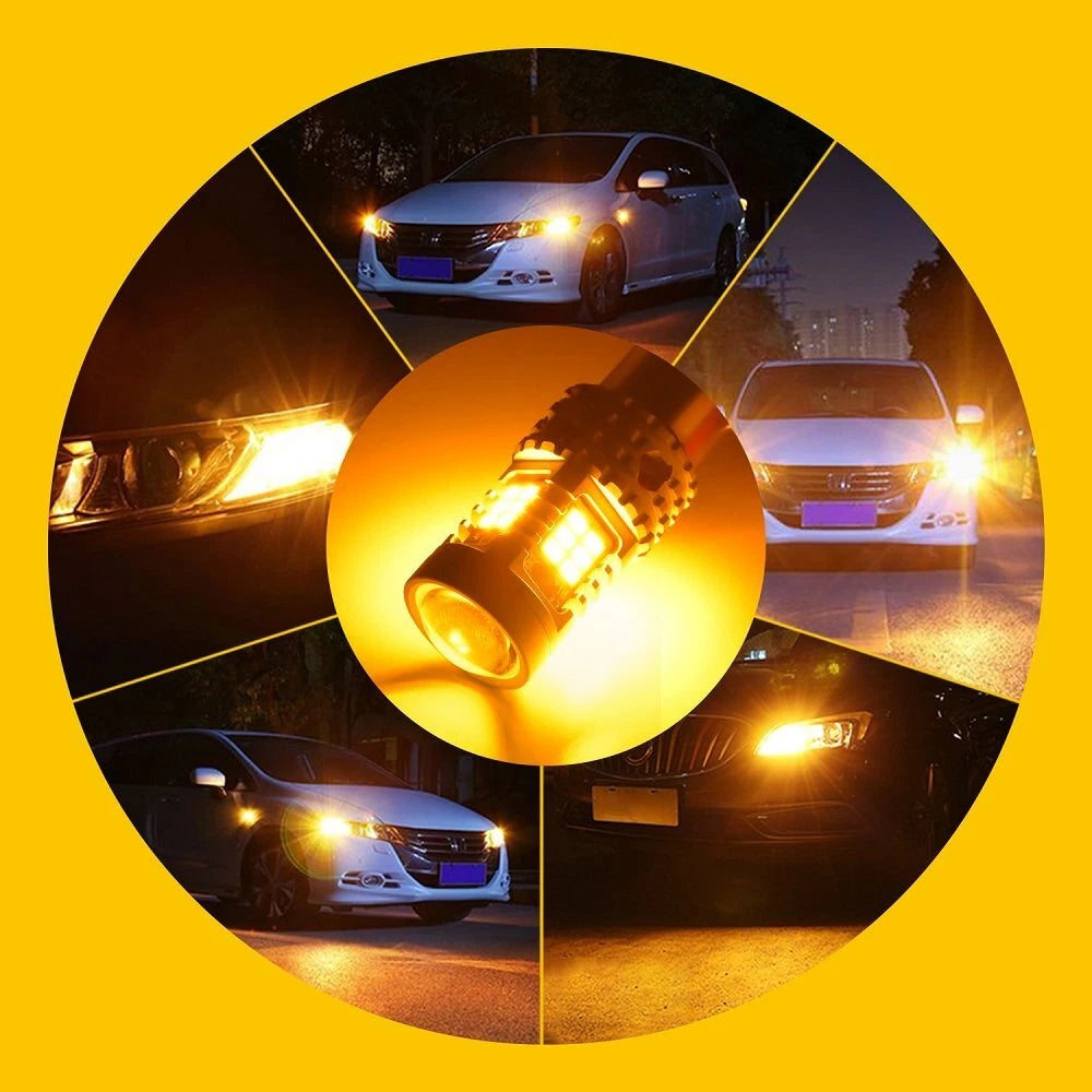 2X Amber LED Rear Turn Signal Light Bulbs
