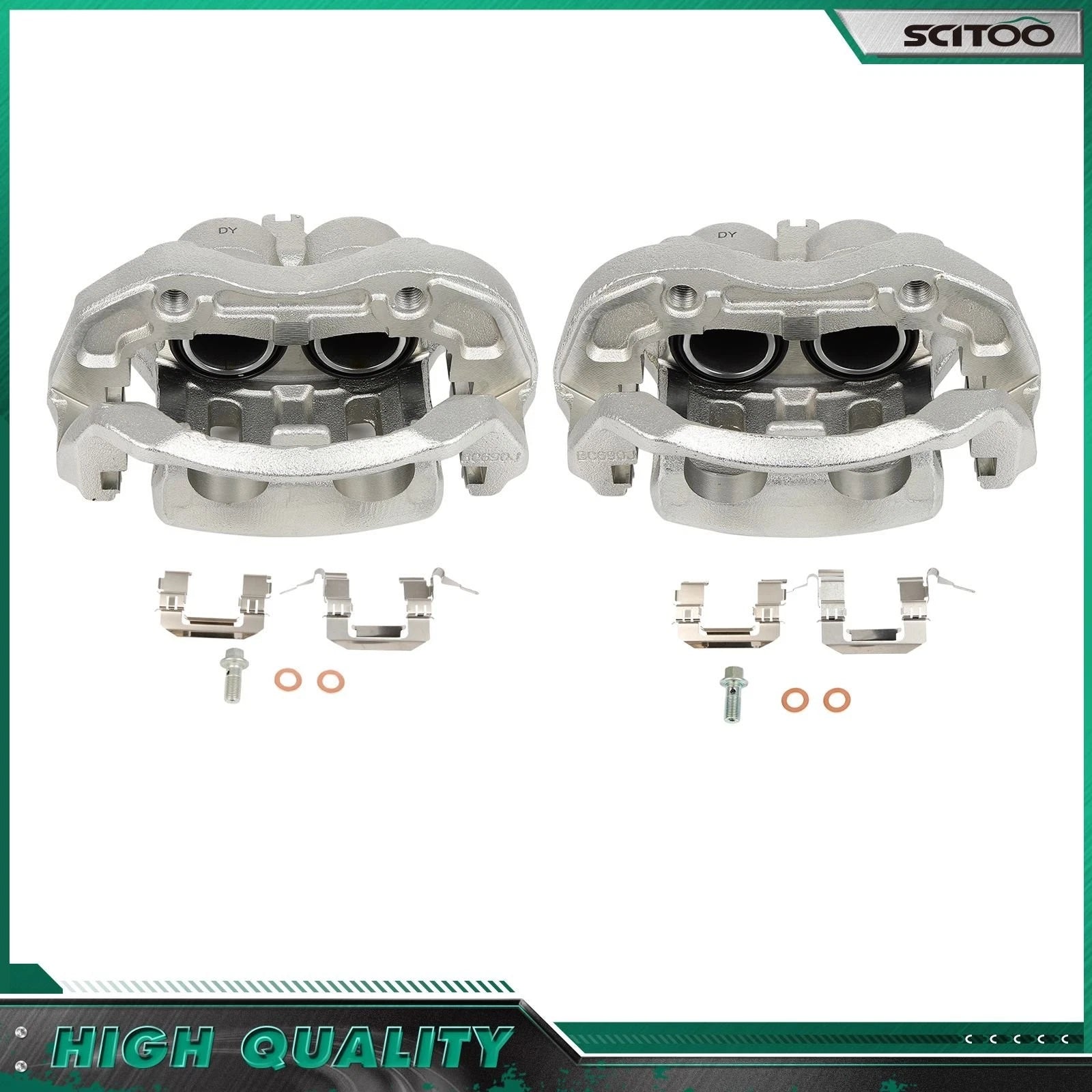 Set of 2 Front Brake Calipers w/Bracket for Infiniti M45 Q45 (2002–2006)