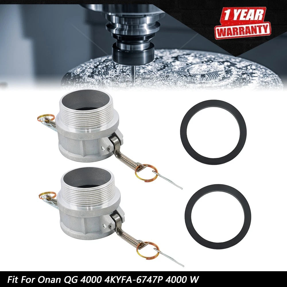 2X Aluminum Cam and Groove Hose Fitting for Global Type B